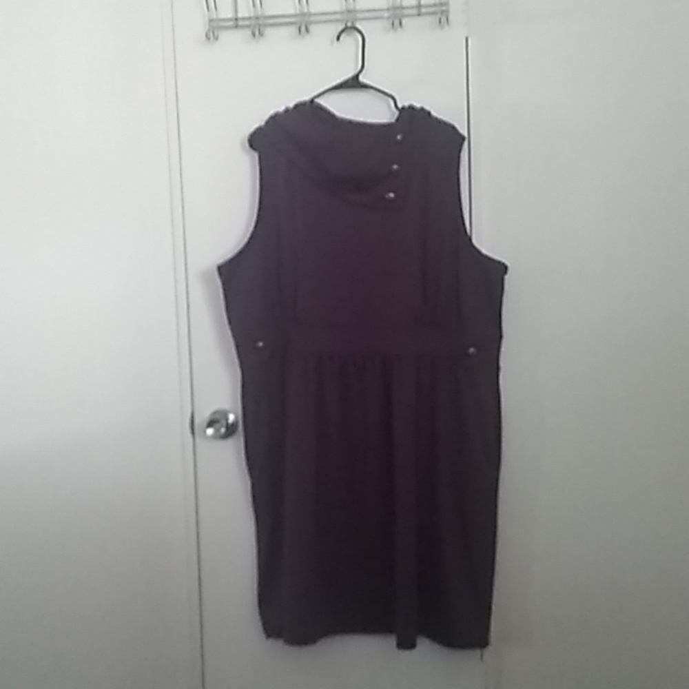 Modcloth, 4X, Eggplant Purple Cowl neck dress
